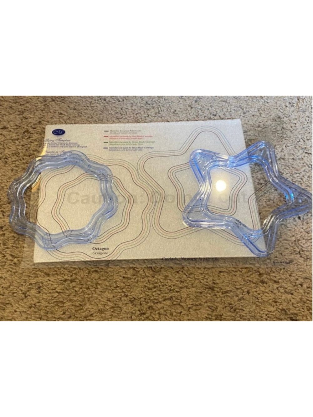 Creative Memories Wavy Circle Octagon, Star Template Set